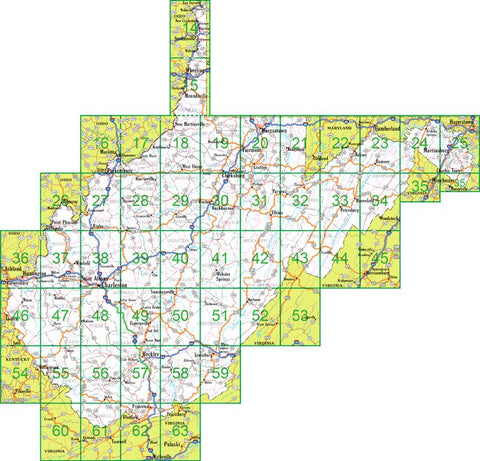 West Virginia Atlas & Gazetteer Overview Map Preview 1