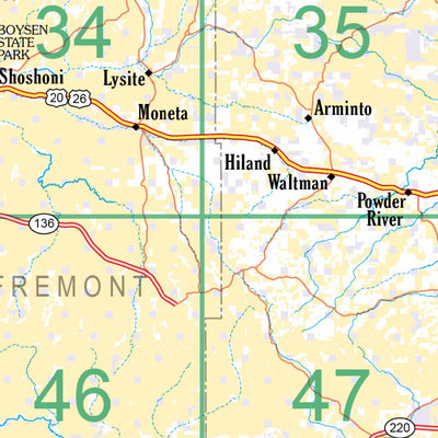 Wyoming Atlas & Gazetteer Overview Map Preview 2