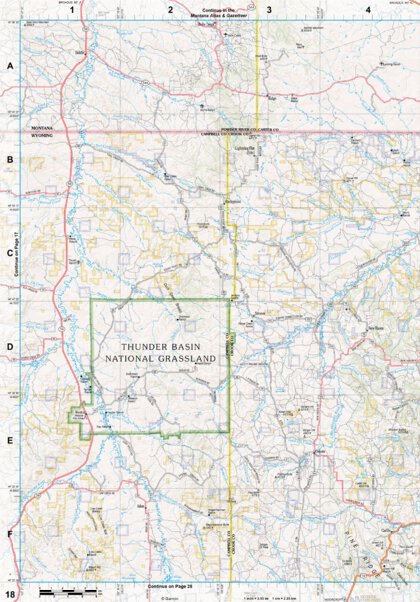 Wyoming Atlas & Gazetteer Page 18 Preview 1