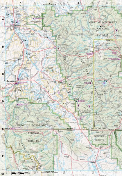 Wyoming Atlas & Gazetteer Page 68 Preview 1