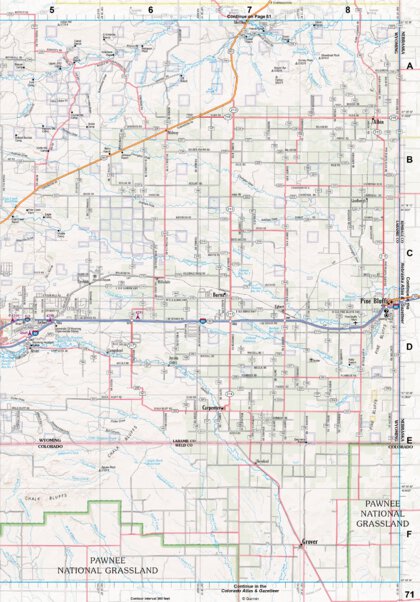 Wyoming Atlas & Gazetteer Page 71 Preview 1