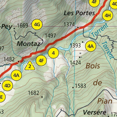 Alta Via 2 of the Aosta Valley (map #19) Preview 2