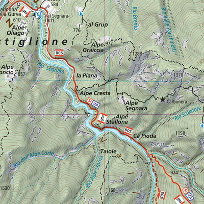 106 Valle Anzasca East hiking map 1:25000 Preview 2