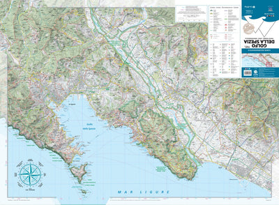 722 Golfo della Spezia hiking map 1:25000 Preview 1