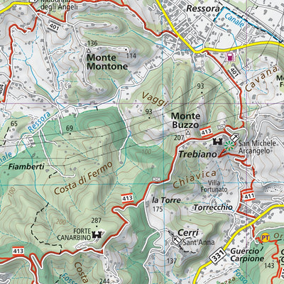 722 Golfo della Spezia hiking map 1:25000 Preview 2