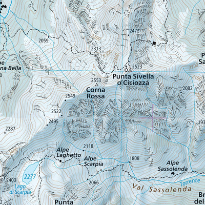 Geo4map Valsesia Winter map 1:25000 digital map