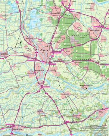 Geografiek Utrecht Overzichtskaart digital map