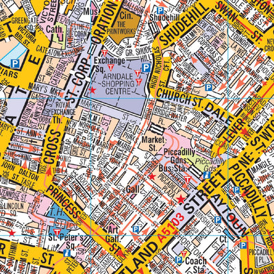 978-0-00-872546-4_AZ Manchester Pocket Map_interior-1 Preview 3