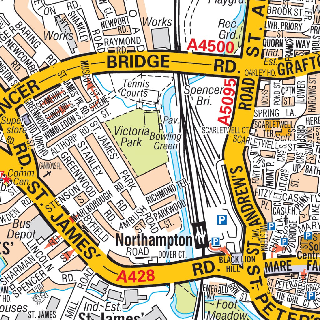 Geographers A Z Map Company Northampton A Z Street Map Digital Map 36863092621468 ?v=1700857389&width=1024