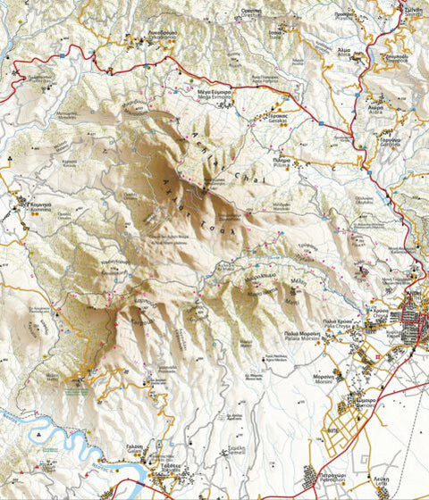 Geopsis Maps & Guides of Greece Achladovouni or Tsal, Xanthi (1:30.000) digital map