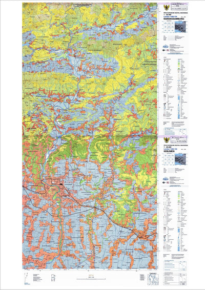 Georof Map Services Topography of Kebumen digital map