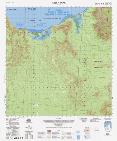 Geoscience Australia Abbey Peak (7769-2) digital map
