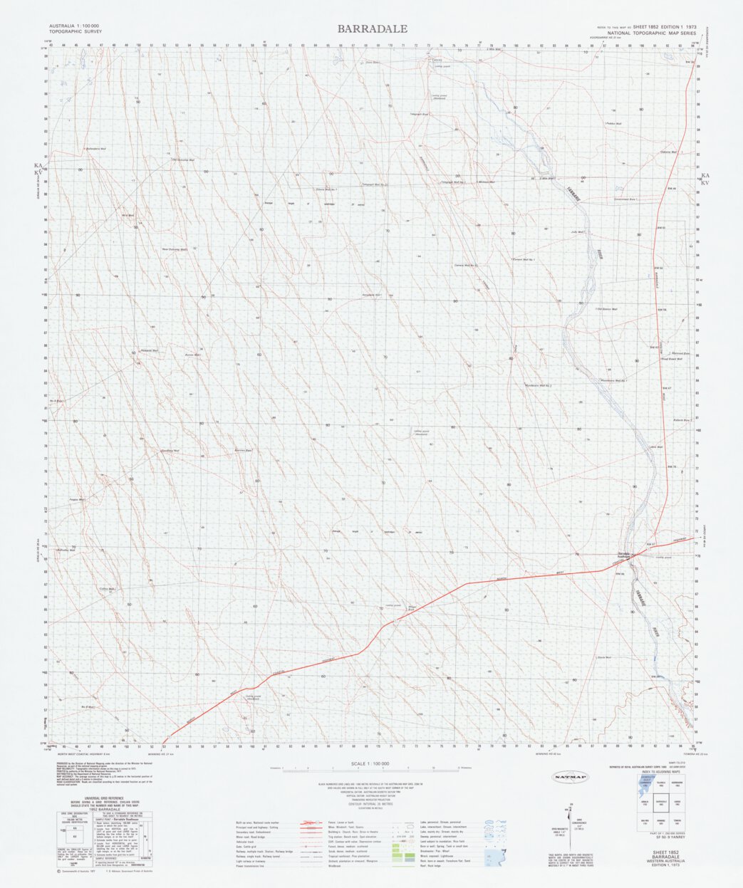 Barradale (1852) Map by Geoscience Australia | Avenza Maps