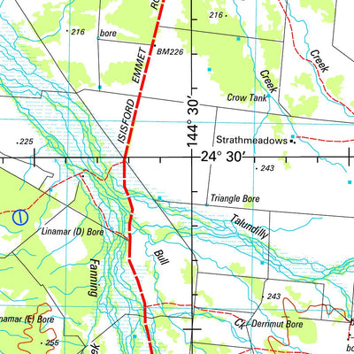 Geoscience Australia Blackall SG55 - 01 digital map