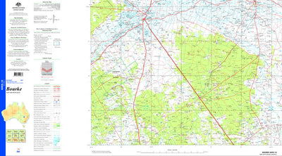 Geoscience Australia Bourke SH55 - 10 digital map