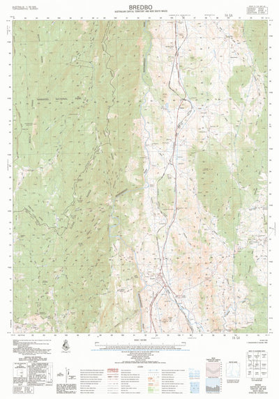 Geoscience Australia Bredbo (8726-3) digital map