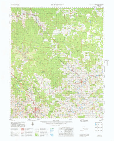 Geoscience Australia Bridgetown (2130) digital map