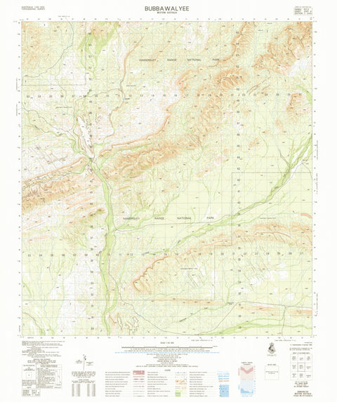 Geoscience Australia Bubbawalyee (2551-4) digital map