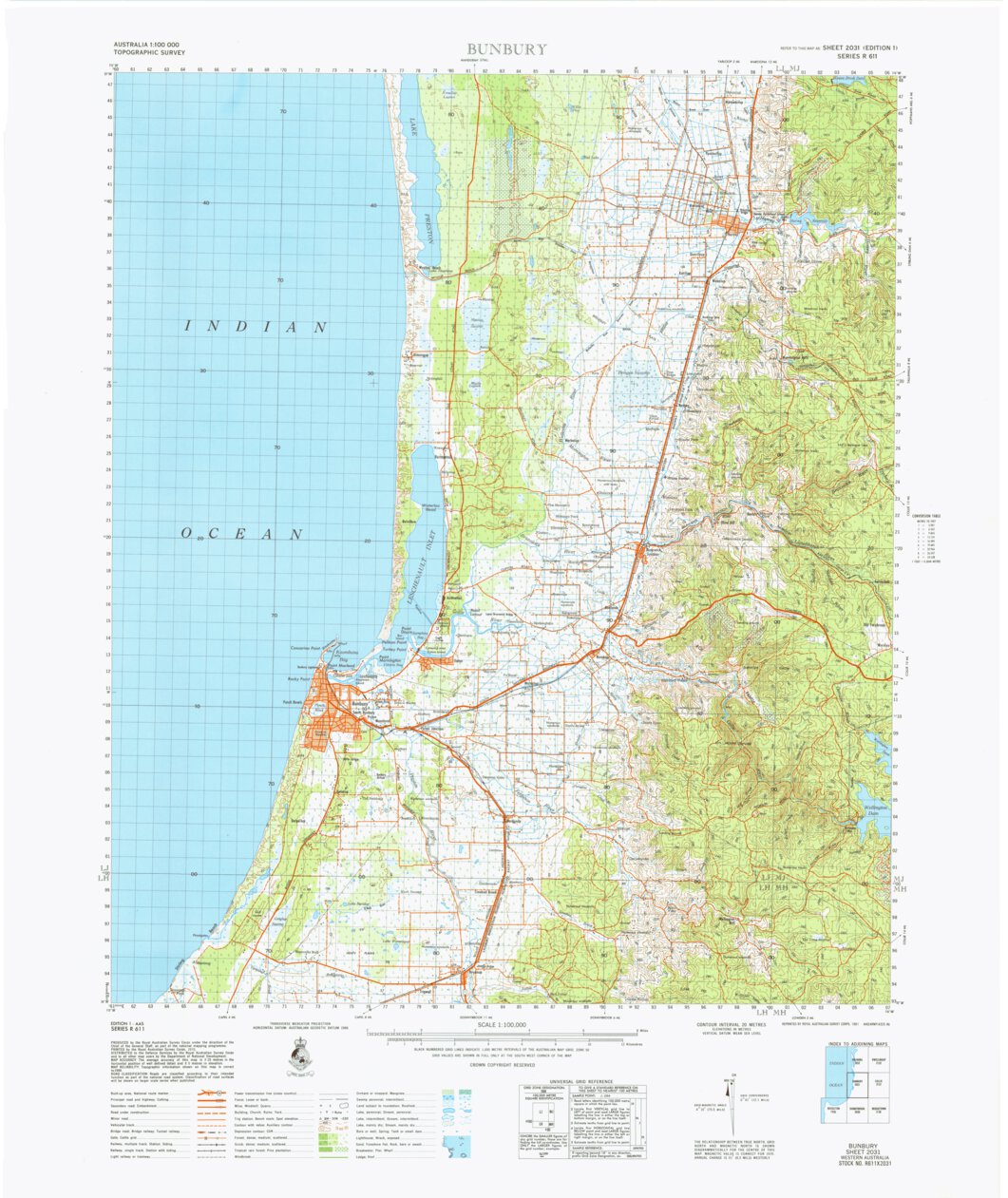 Bunbury (2031) Map by Geoscience Australia | Avenza Maps