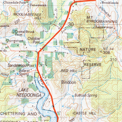 Geoscience Australia Chittering (2135) digital map
