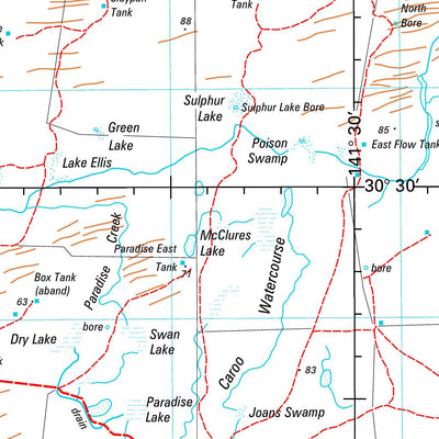 Geoscience Australia Cobham Lake SH54 - 11 digital map