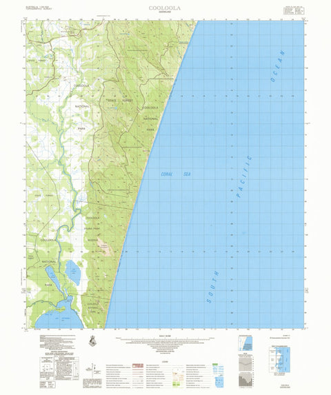 Geoscience Australia Cooloola (9545-4) digital map