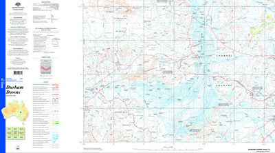 Geoscience Australia Durham Downs SG54 - 15 digital map