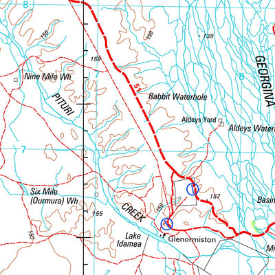 Geoscience Australia Glenormiston SF54 - 09 digital map
