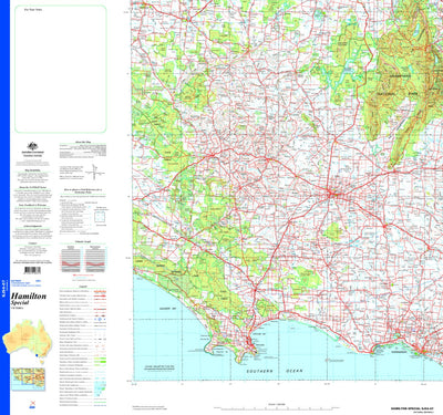 Geoscience Australia Hamilton Special SJ54 - 07 digital map
