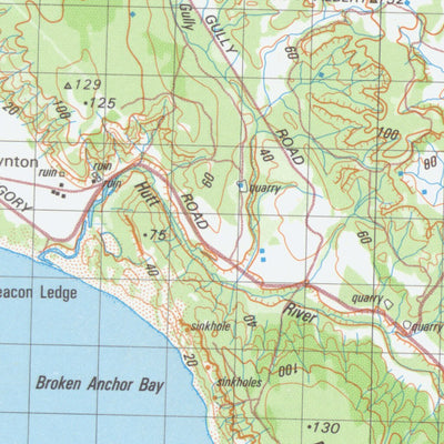Geoscience Australia Hutt (1741) digital map