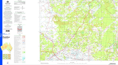 Geoscience Australia Ivanhoe SI55 - 01 digital map