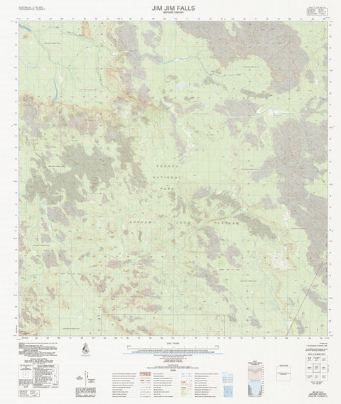 Geoscience Australia Jim Jim Falls (5471-2) digital map