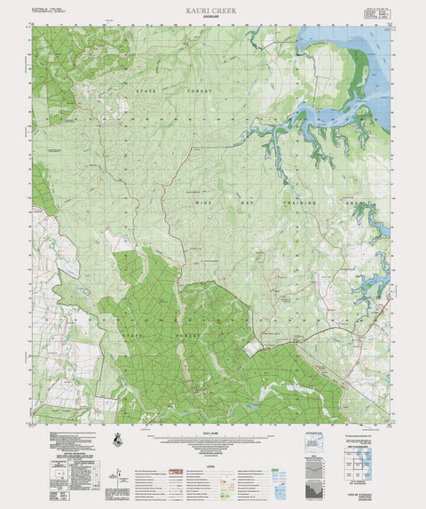 Geoscience Australia Kauri Creek (9446-2) digital map