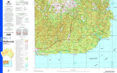 Geoscience Australia Mallacoota SJ55 - 08 digital map