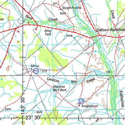 Geoscience Australia Maneroo SF54 - 16 digital map