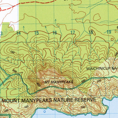 Geoscience Australia Manypeaks Special (2528) digital map