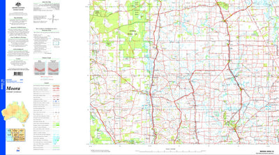Geoscience Australia Moora SH50 - 10 digital map