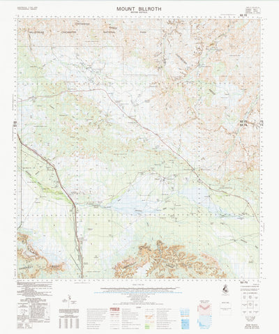 Geoscience Australia Mount Billroth (2454) digital map