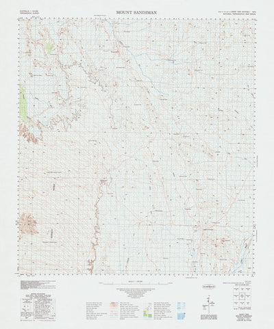 Geoscience Australia Mount Sandiman (1949) digital map