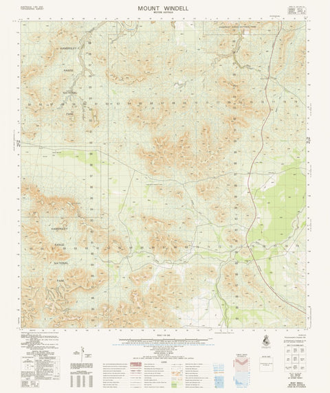 Geoscience Australia Mount Windell (2652-4) digital map