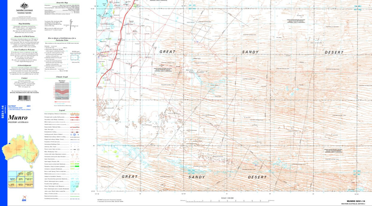 Munro SE51 - 14 Map by Geoscience Australia | Avenza Maps
