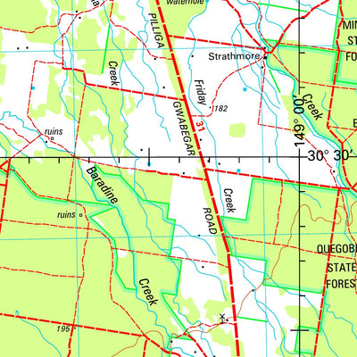 Geoscience Australia Narrabri SH55 - 12 digital map