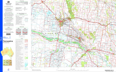 Geoscience Australia Narrandera SI55 - 10 digital map