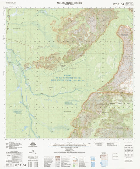 Geoscience Australia Nourlangie Creek (5472-2) digital map