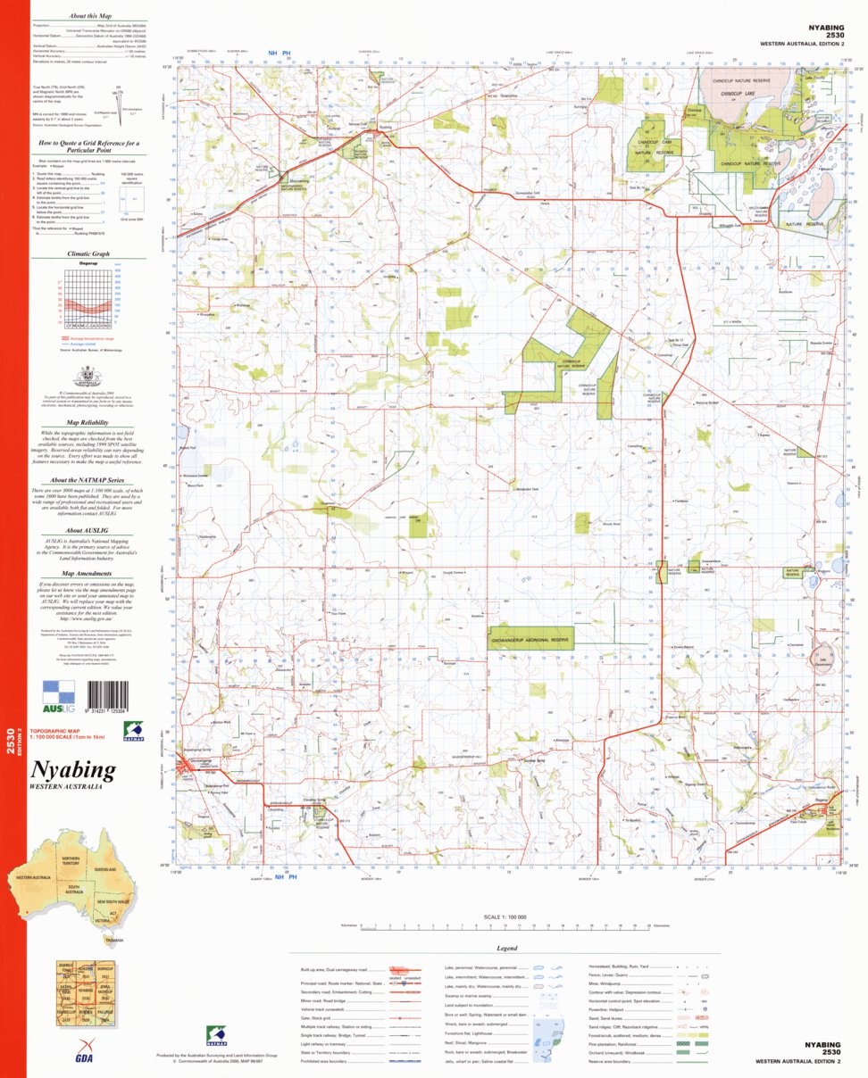 Nyabing (2530) Map by Geoscience Australia | Avenza Maps