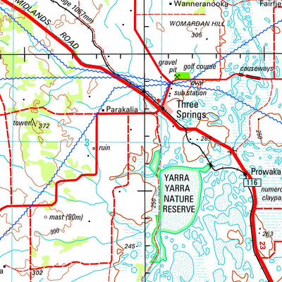 Geoscience Australia Perenjori SH50 - 06 digital map