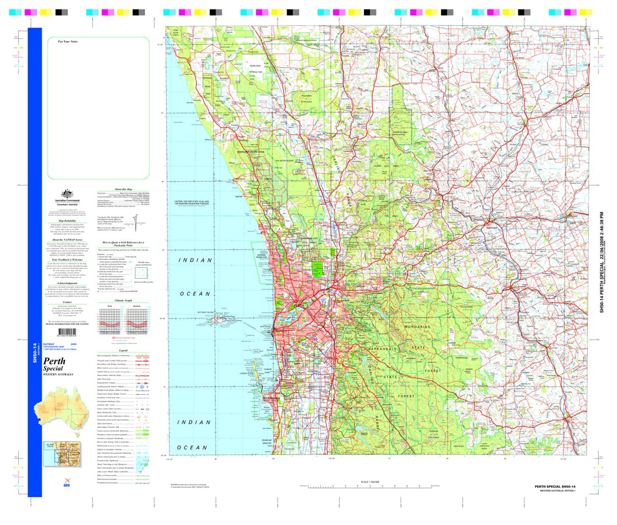 Perth Special - SH50-14 Map by Geoscience Australia | Avenza Maps