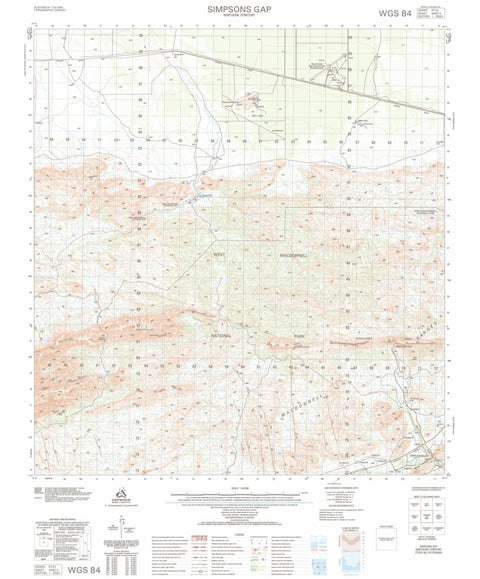 Geoscience Australia Simpsons Gap (5650-4) digital map