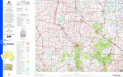 Geoscience Australia St. Arnaud SJ54 - 04 digital map