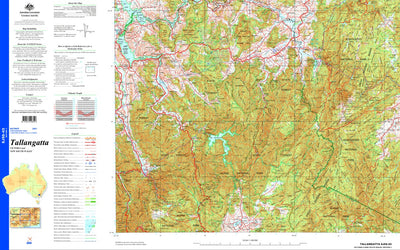 Geoscience Australia Tallangatta SJ55 - 03 digital map